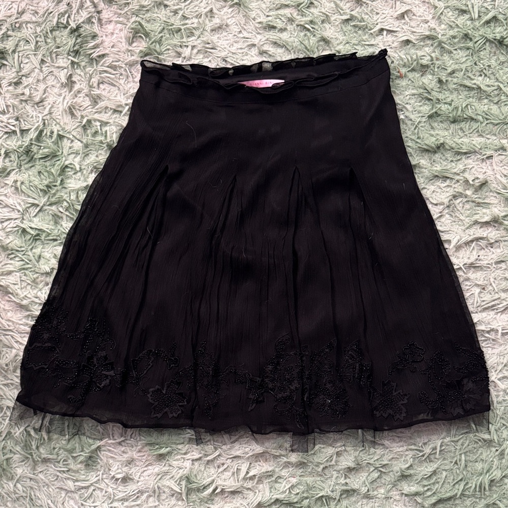 Gianni Bini Black A-Line Skirt
